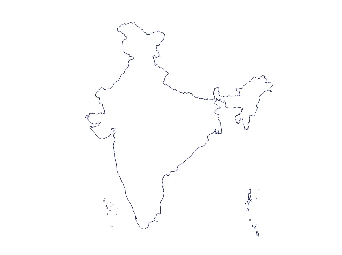 India Outline Watermark